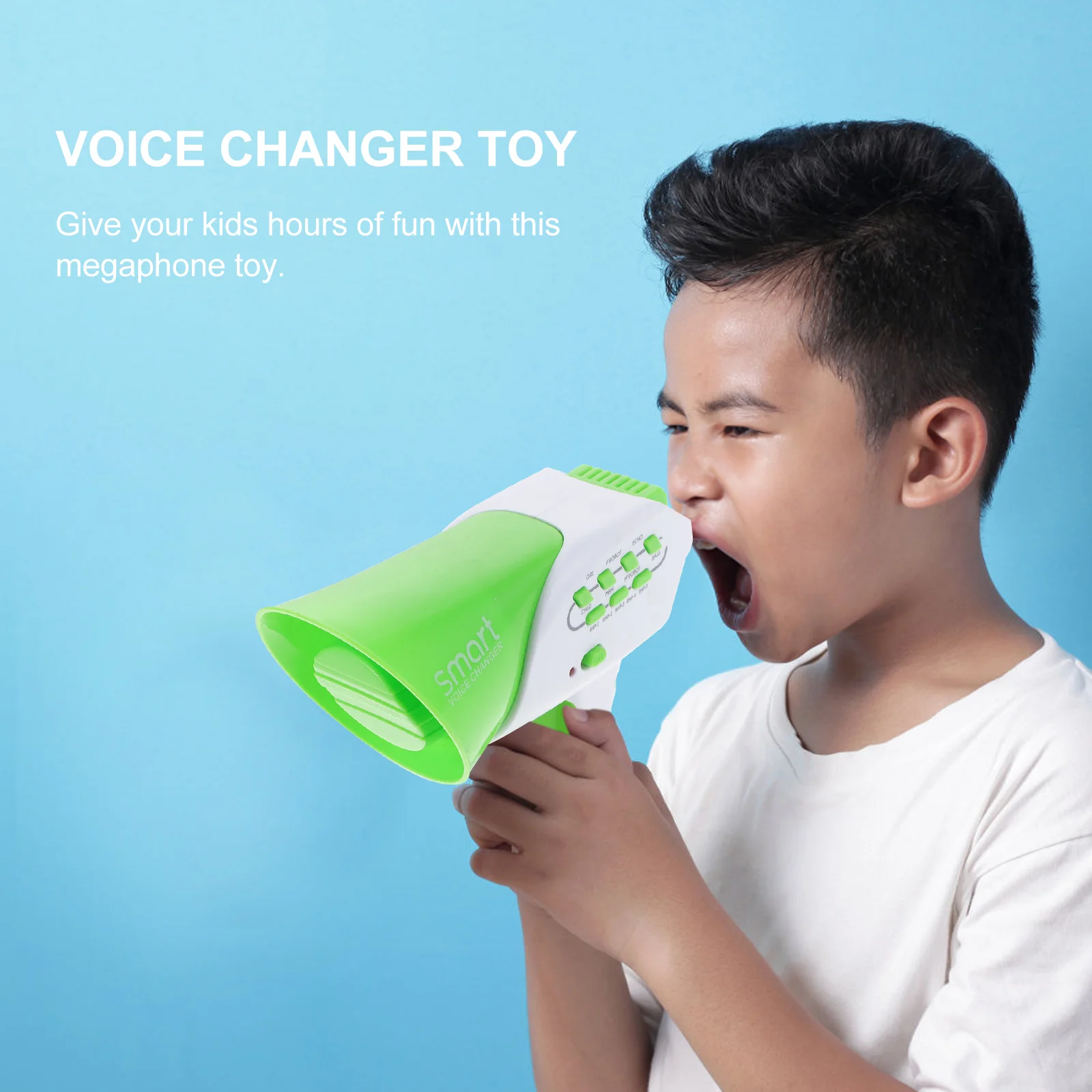 Kids Party Prank Toy Buzzer Buttons Voice Changer Loudspeaker Megaphone Toddler