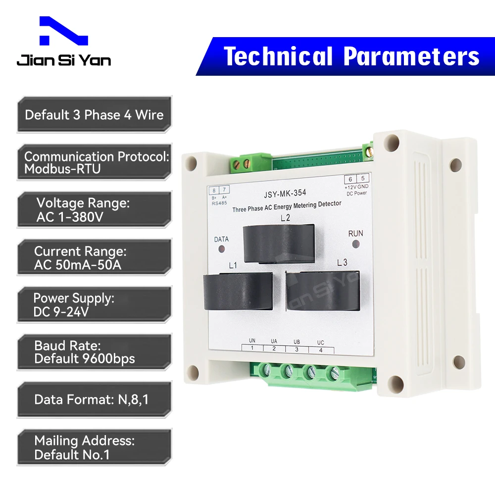 JSY-MK-354 3P4W AC Bi-directional Energy Meter Module Detector-All Functions Same As JSY-MK-333