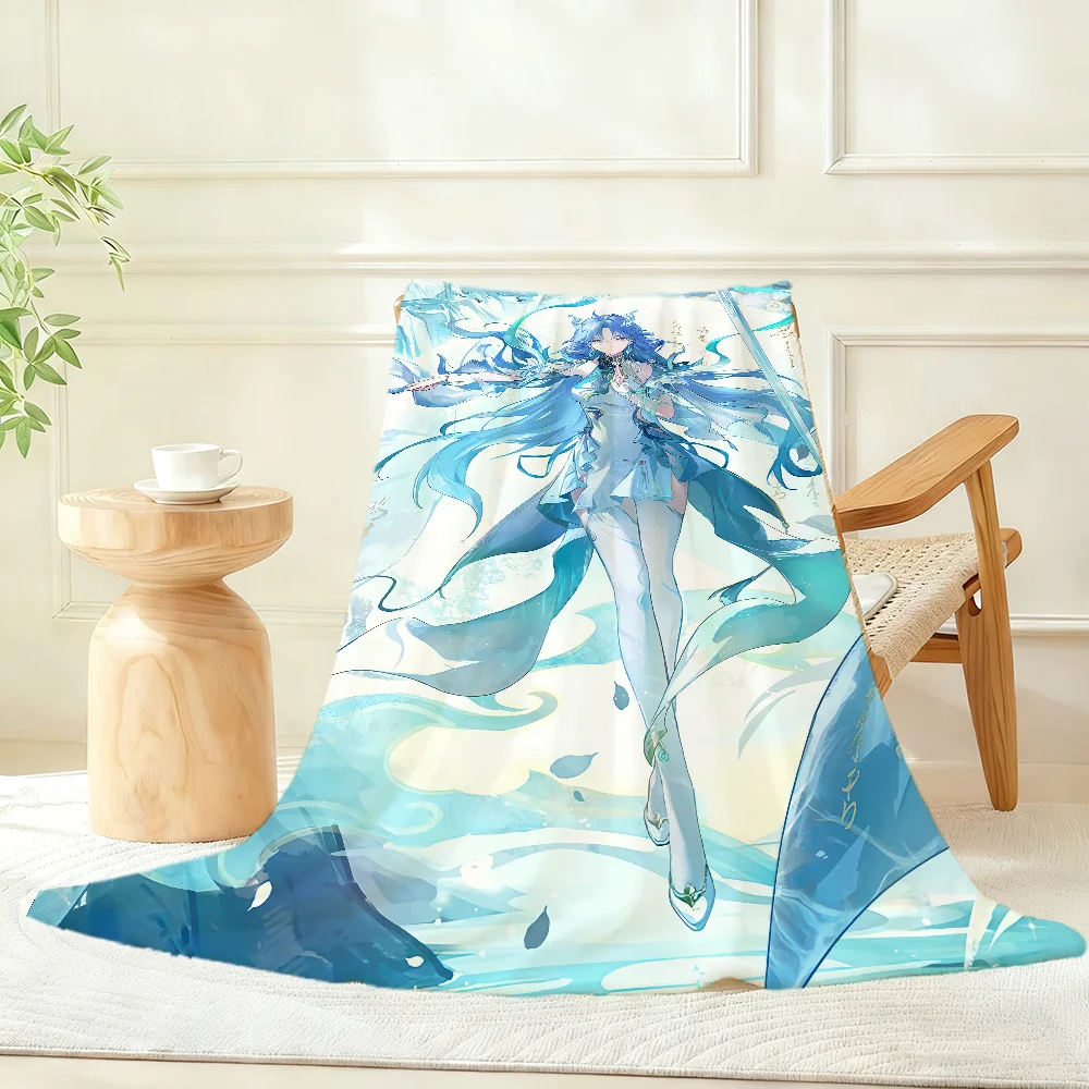 W-wuthering W-waves Qingxiao Blanket Throw Super Cosy Plush Living Room Sofa Couch Childish Birthday Gifts