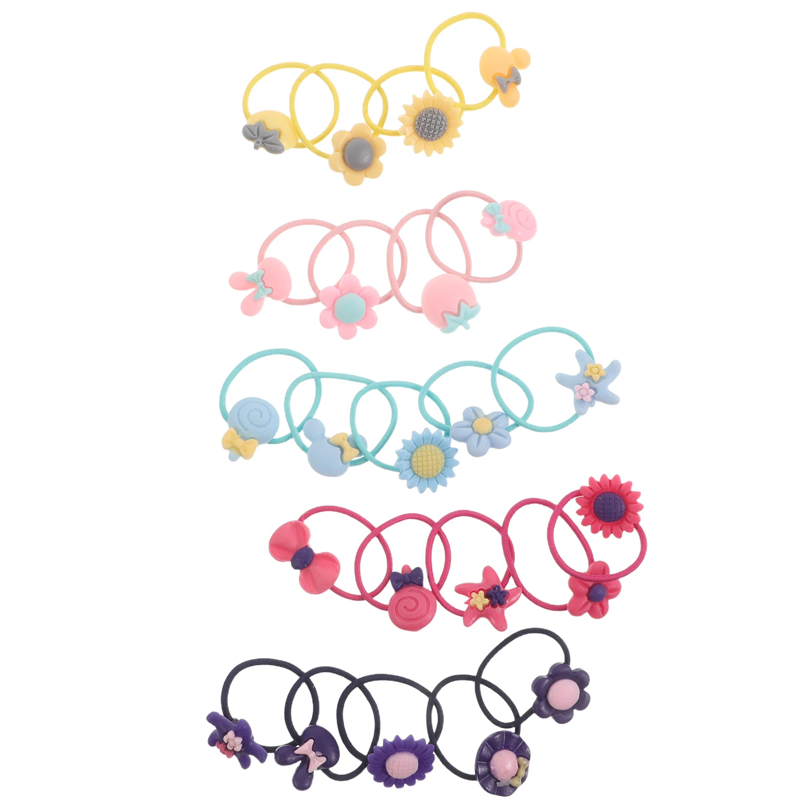 

120pcs Hair Accessories Elastic Bands Toddler Girls Ties Hair Decorations Plastic