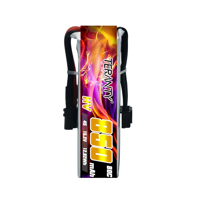 1-10PCS TERANTY 4S 850mAh 15.2V HV 80C/160C Lipo Battery With XT30 Plug For Beta85X Whoop Quadcopter FPV RC Racing Drone