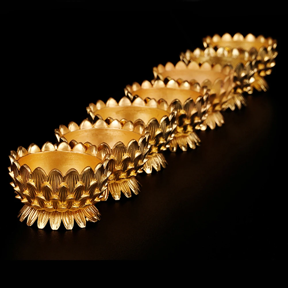 

2Pcs Lotus Petal Holder Environmental Protection Design Perfect Gift for Votive and Buddhism Lotus Holder