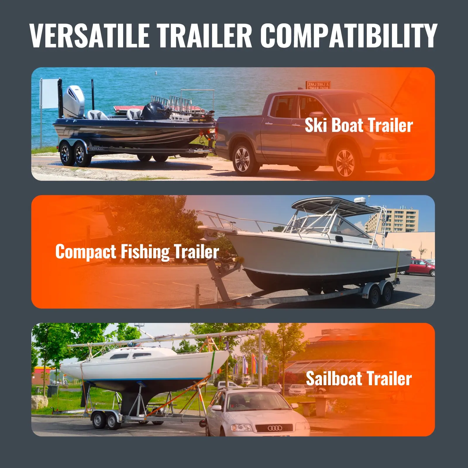 Boat Trailer Guide, Adjustable Design Trailer Guide Poles, 2PCS Rustproof Galvanized Steel Trailer Guide, Trailer Guides