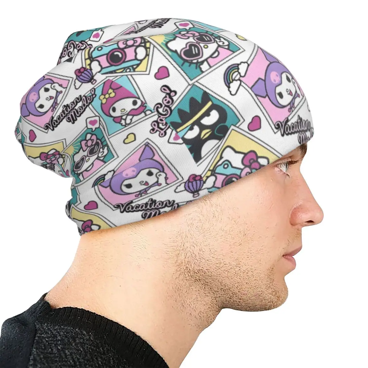 ハローキティ クロミ キャップ かわいい BADTZ-MARU ヒップホップ ユニセックス ストリート スカリー ビーニー帽子 夏 暖かい 両用ボンネット帽子