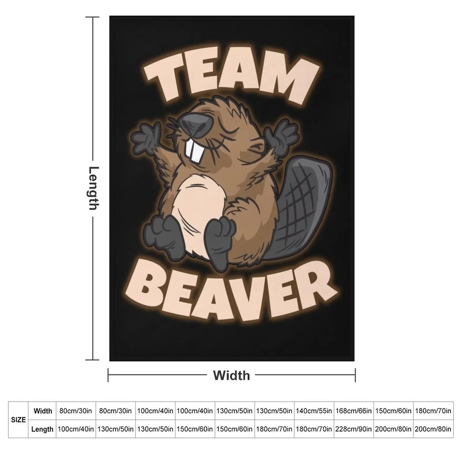 Team Beaver Throw Blanket Thins Decoratives Luxury Throw Winter beds Blankets