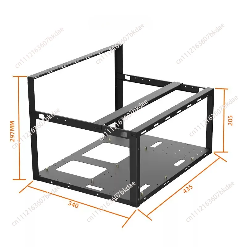 4 GPU Mining Rig Frame Dual CPU EATX Case Rack Mountable for AI Super Computing