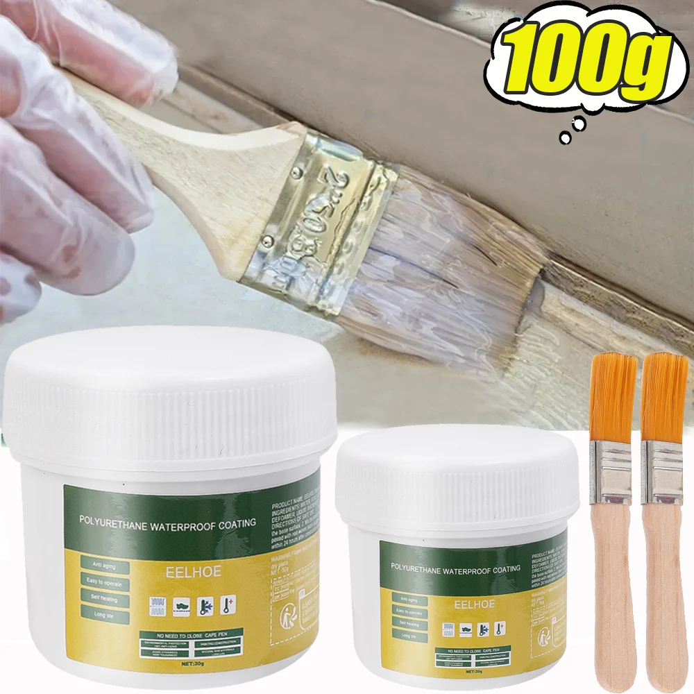 Wodoodporna powłoka uszczelniająca przezroczysta niewidoczna pasta klej z pędzelkiem łazienka dach pęknięcie klej narzędzia do majsterkowania