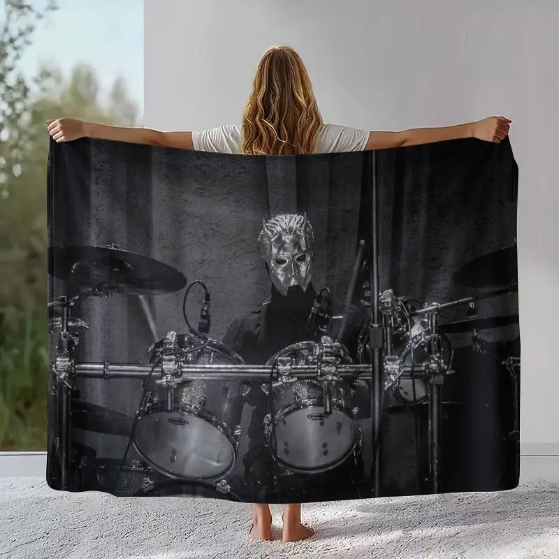 Manta de Franela Rock Metal Dark Ghost Band Papa Emeritus, Manta Ultra Suave de Felpa para el Hogar, Dormitorio, Cama, Sofá, Oficina, Picnic