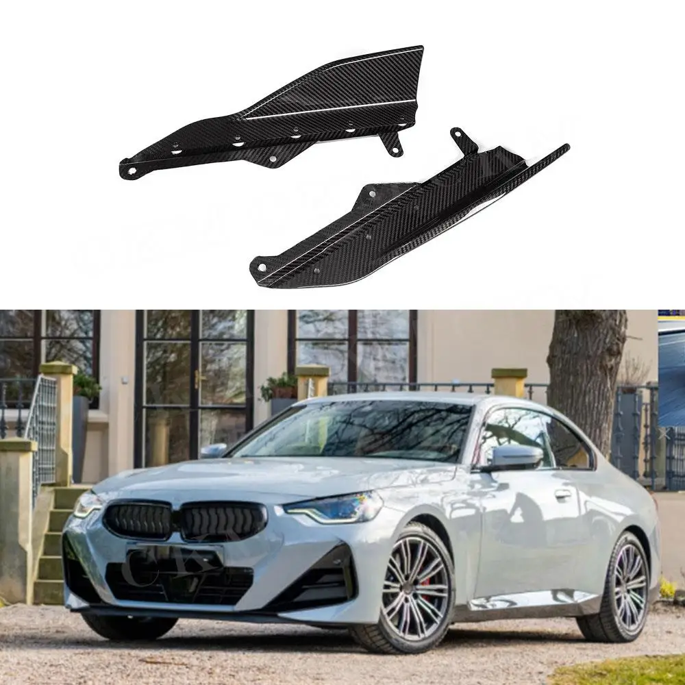 

Real Carbon Fiber Front Bumper Lip Splitters Apron for BMW 2 Series G42 M235i M240i Coupe 2022 + Front Bumper Splitter Lips