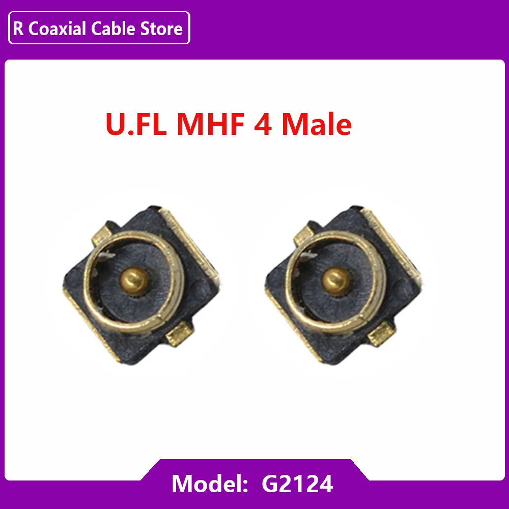 Pannello di saldatura PCB con spina maschio uFL/u.FL/MHF da 100 pezzi, connettore cavo RF MHF per cavo RF1.13 / 0,81 mm.