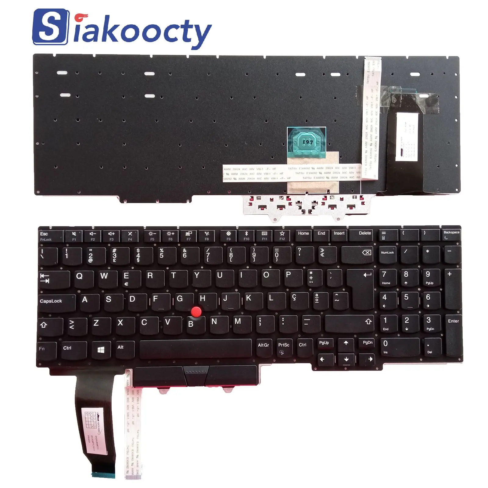 

PO/AR/UK/FR New Laptop Keyboard for Lenovo ThinkPad E15 Gen 1（20RD 20RE）TP00117A SL10W47275