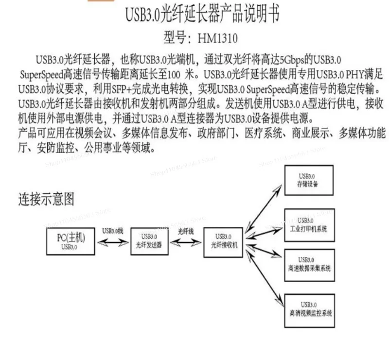 USB Industrial Touch Screen Optical Transceiver USB3.0 Fiber Optic Extender USB3.0 Optical Transceiver USB3.0 Optical Isolation