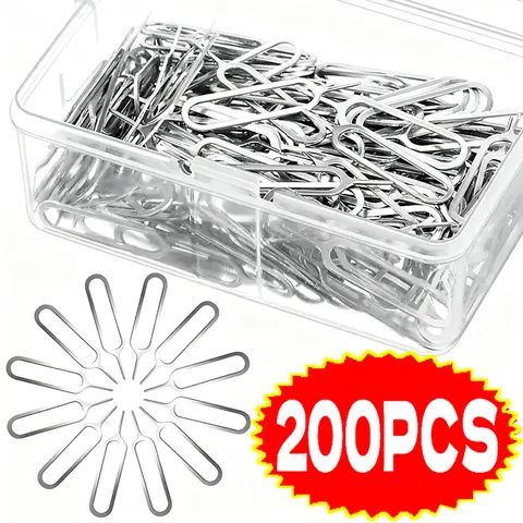 1-200pcs SIM Card Removal Tool Stainless Steel Ejector Pin Key for IPhone Samsung Huawei Android Phone Tray Opening Anti Lost