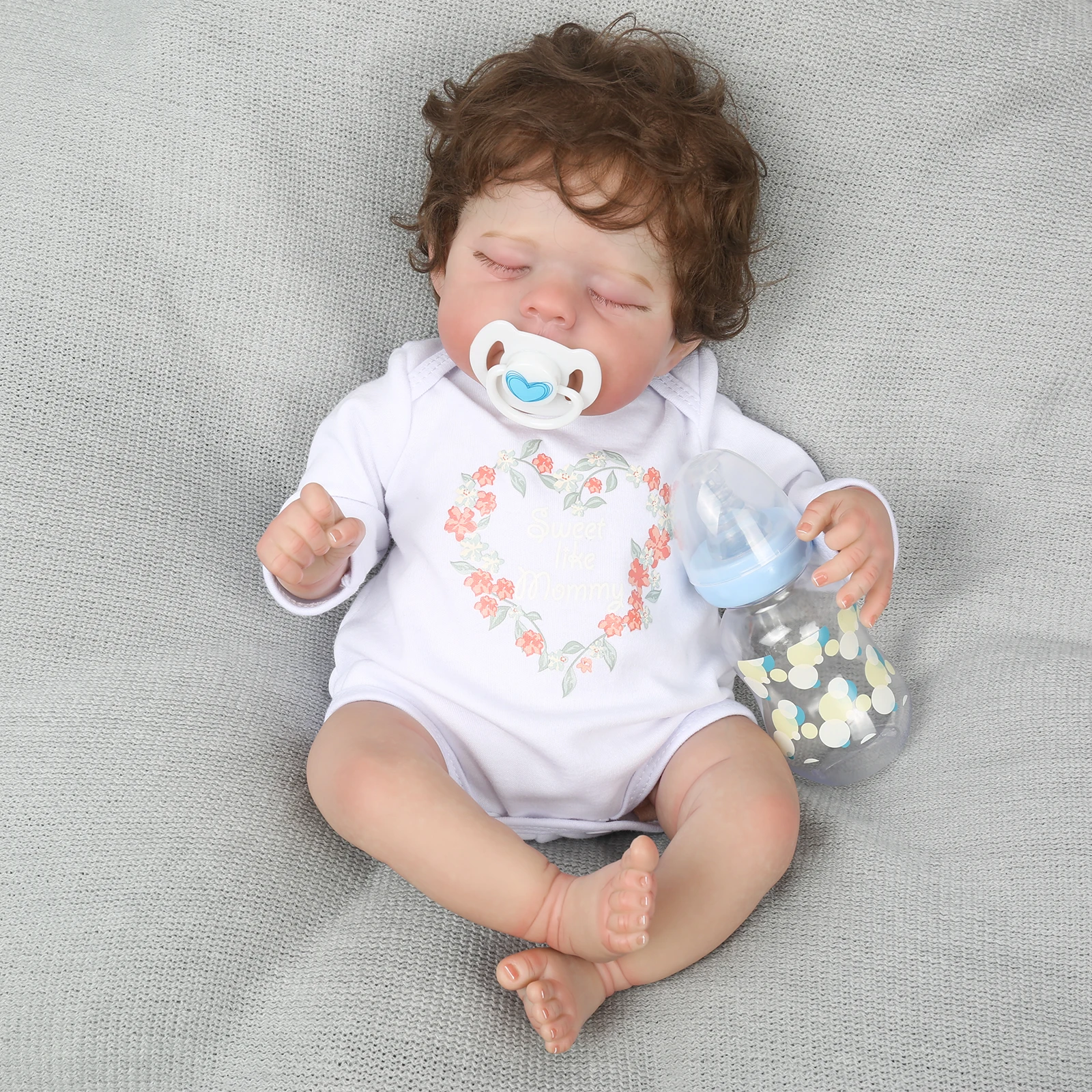 

WOOROY Reborn Baby Dolls Boy - 18 Inch Realistic Newborn Doll Real Life Weighted Soft Body with Gift Box for 3+ Years Old Kids