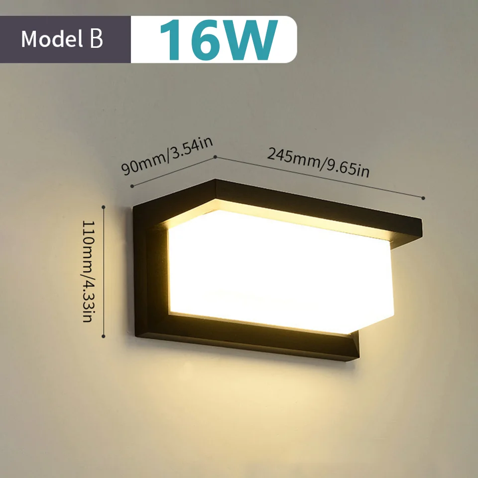 NONE LED Wall Light Motion Sensor Black 5