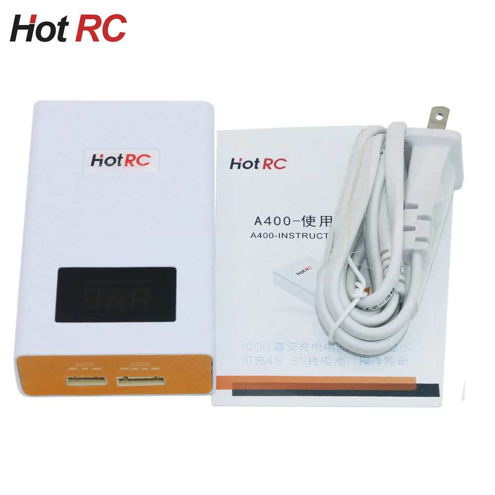 Hotrc Hot rc A400 3-4S 3000mA 40W Lipo Battery Balance caricabatterie rapido/scaricatore protezione da sovraccarico per RC Lipo Car Airplane