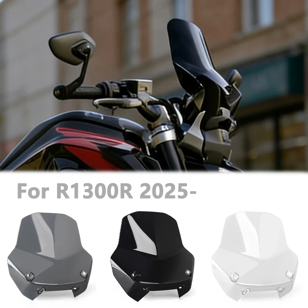 

Motorcycle New Windshield Wind Shield Screen FOR BMW R1300 R 1300 R R1300R Windscreen Deflector Spoiler Protector 2025 2026