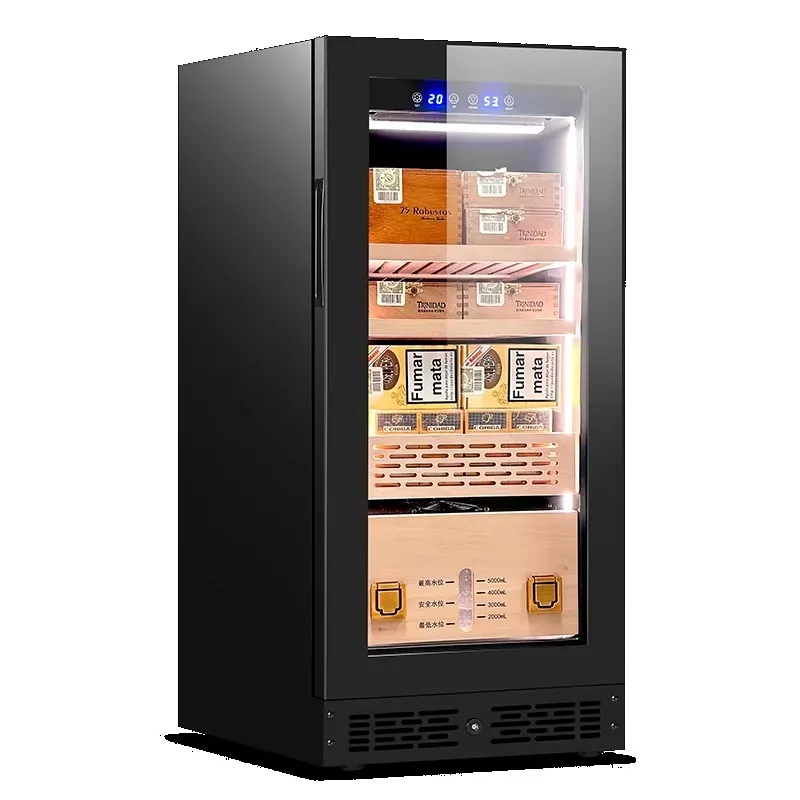 China Factory Direct Offer Custom  Cigars Premium Climate Controlled Precise Electronic Cigar Humidor Cabinet
