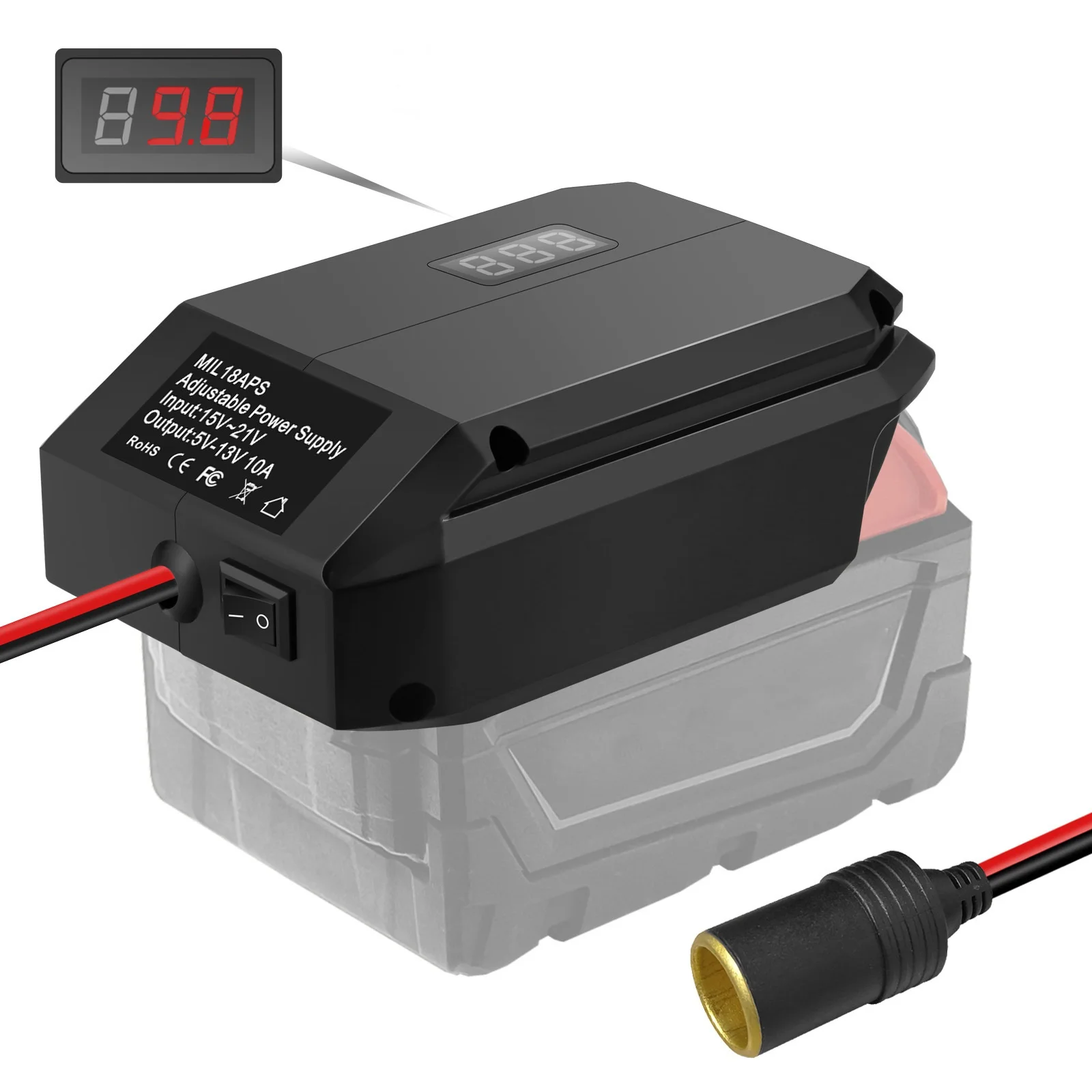 12V Power Source Battery Power Adapter Charge Electronics Compact And Lightweight Easy Installation Efficiency 95 For DCB200