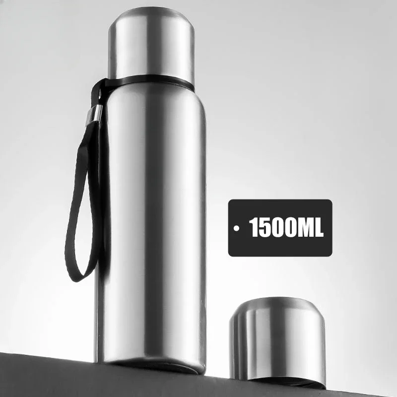 Portable Large Capacity Stainless Steel Thermos Vacuum Flask Insulated Tumbler with Rope Thermo Bottle 500/1000/1500ml термос