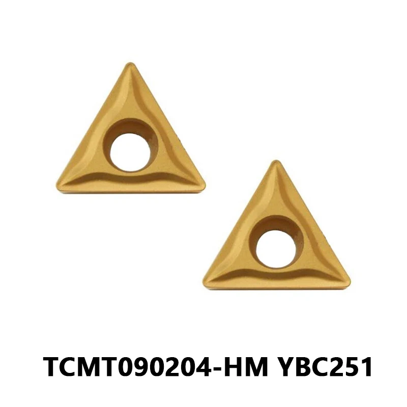 

Высококачественные вставки TCMT090204 TCMT090204-HM YBC251 TCMT 090204 HM карбидная вставка для токарного станка станок треугольный расточной резак