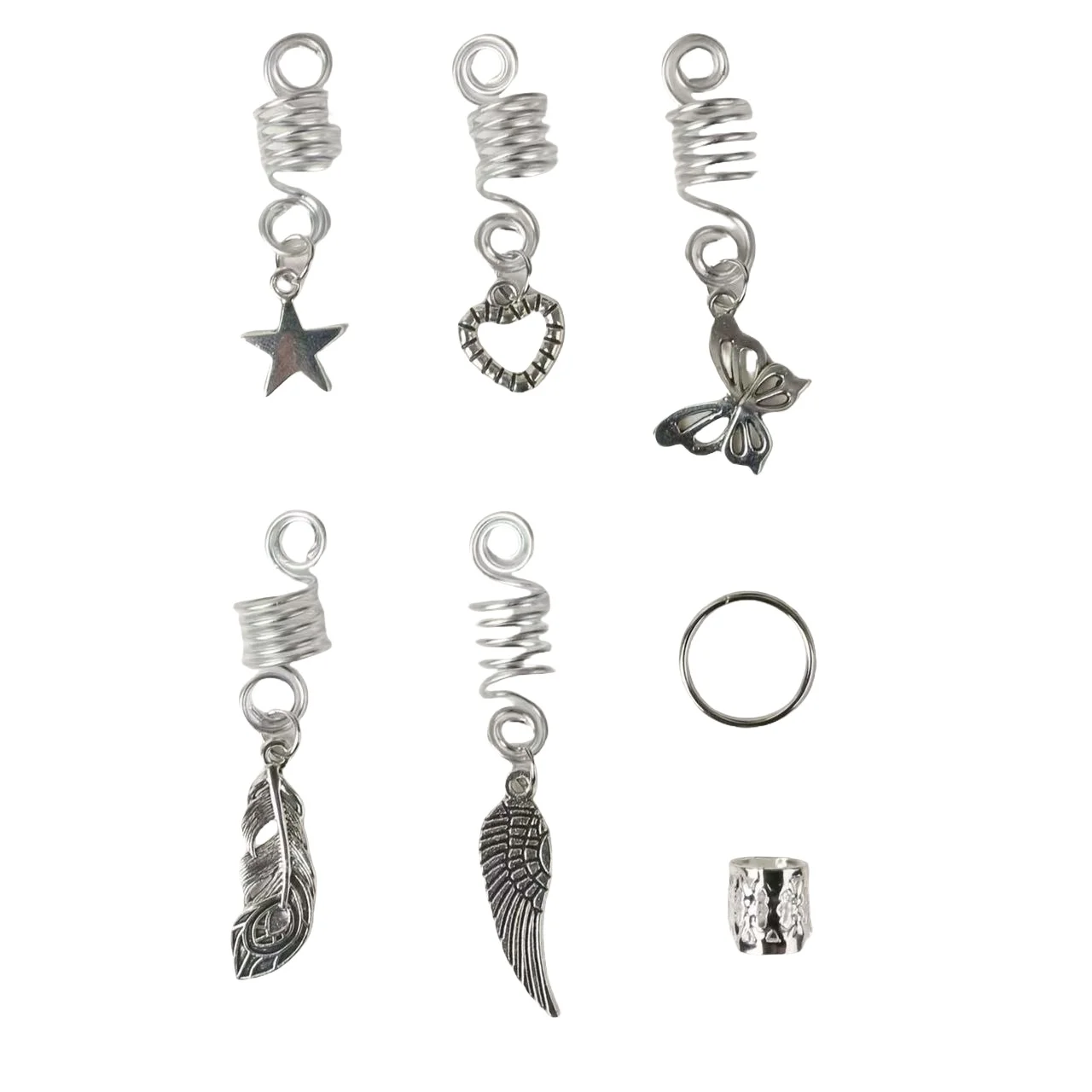 Ailes de couleur unie, 35 pièces, ouvertures papillon en forme de cœur, tresses réglables, boucles pour cheveux, boucles pour cheveux, cadeaux de festival