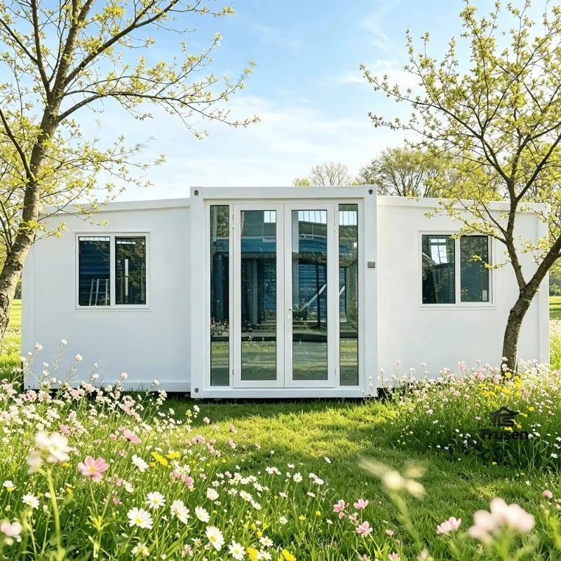 Double Wing Folding Prefab House Custom Fully Furnished Integrated Room With Kitchen And Bathroom Factory Direct Supply