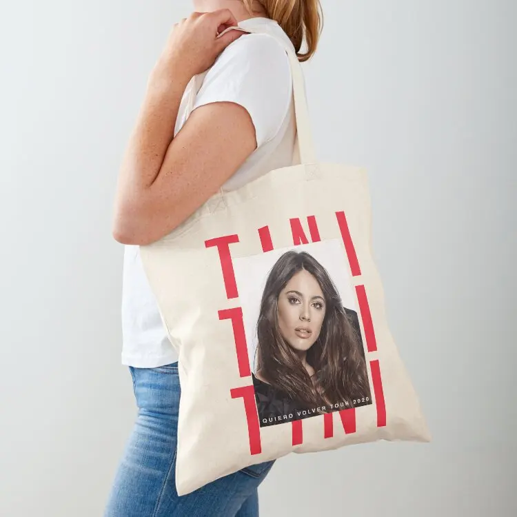 Tini - Quiero Volver Tour Merch Tote Bag reusable shopping bag cute pouch bag tote bags men