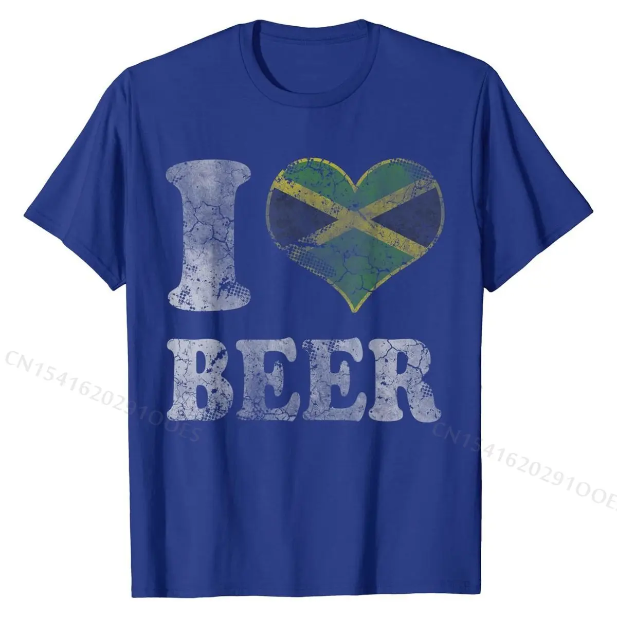 Jamaican Beer T-Shirt Jamaica Flag Shirt Men Women Men Funny Normal Tees Cotton Top T-shirts