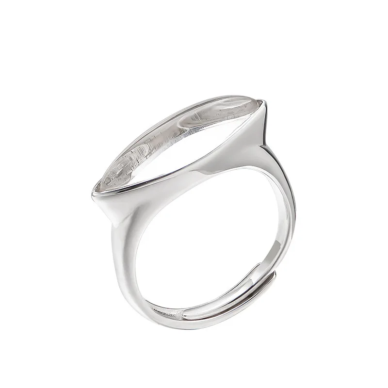 Natural Clear Quartz Gemstone Marquise Ring 925 Sterling Silver Minimalist Luxury Gala Daily Fine Jewelry Gift For Men And Women