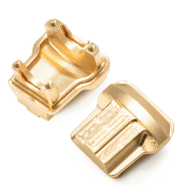 

2 Pcs Brass Differential Axle Cover For 1/18 Front And Rear Axle Brass TRX4M Remote Control Car Accessories