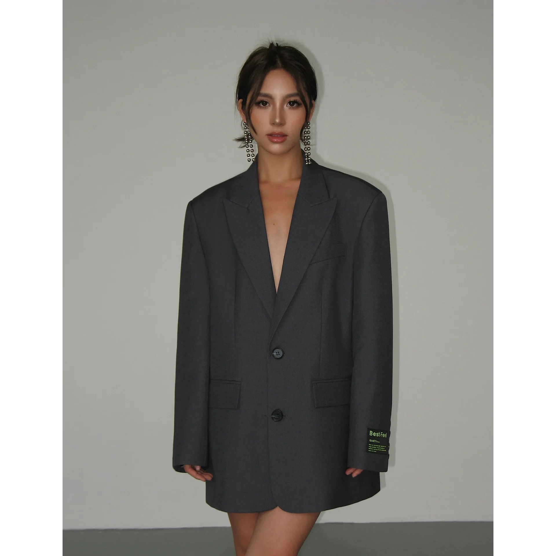 Blazer mujer primavera otoño nuevo Color sólido moda coreana suelta Vintage pequeño traje abrigo elegante ropa de calle para ir al trabajo trajes
