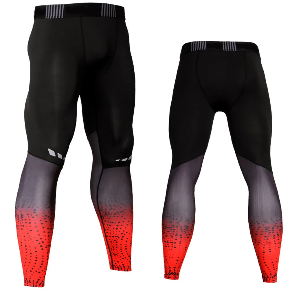 

Men's Quick Dry Compression Sports Pants S Red Lightweight Breathable Running Trousers for Gym Workout Yoga Legging Tights