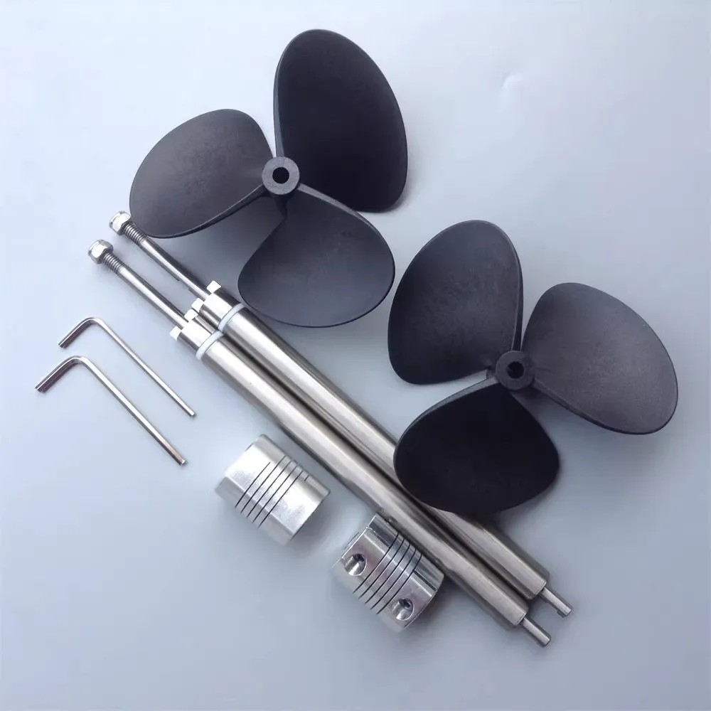 Three-Blade Thickened Nylon Propeller 5mm Stainless Steel Drive Boat Shaft Assembly Rc Model Boat