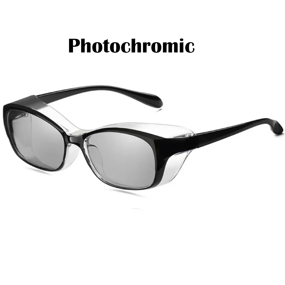 Photochromic Sunglasses Driving Fishing Chameleon Glasses windproof with Side shield Change Color Day Night Vision UV400 Eyewear