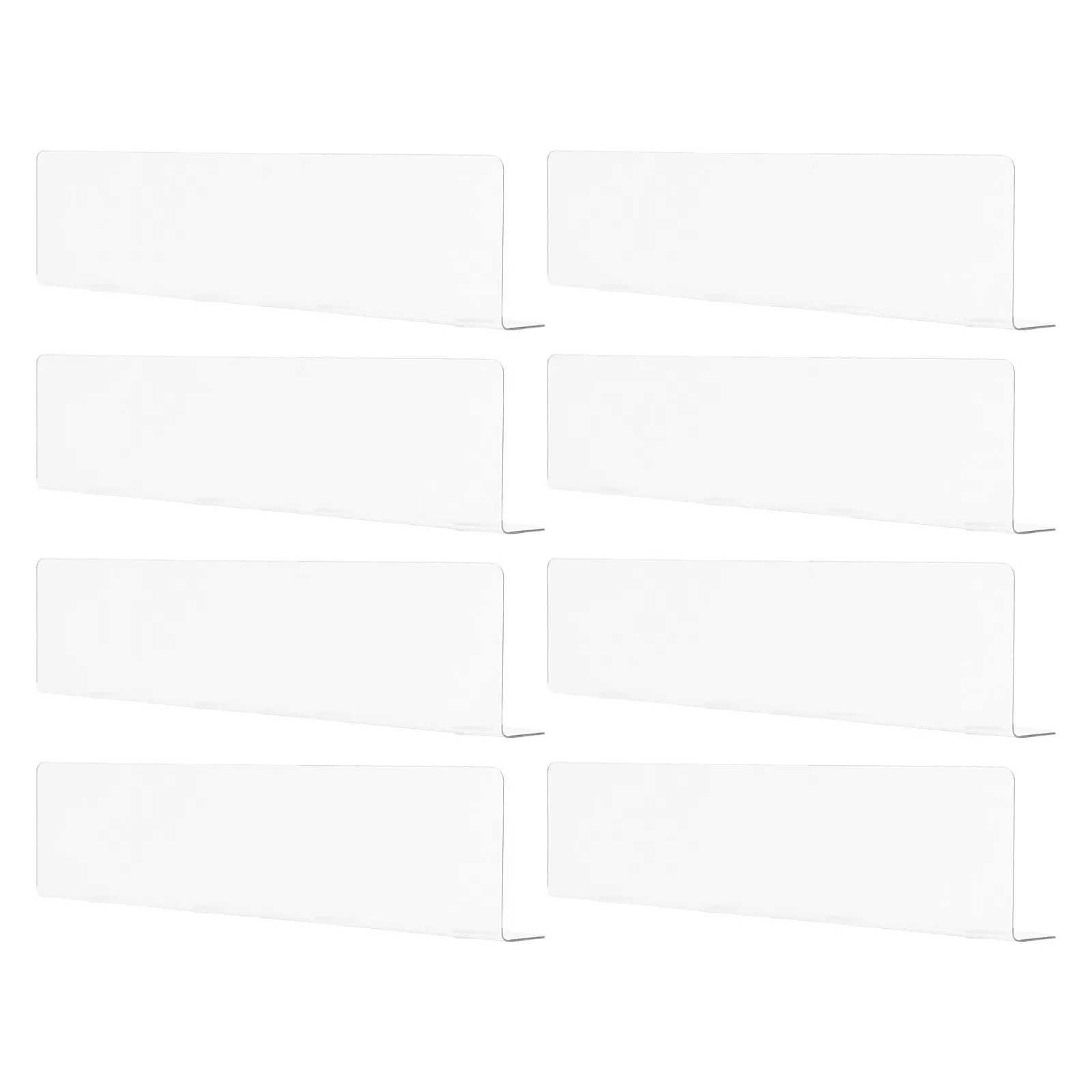 

8 шт. прозрачных акриловых разделителей для полок, регулируемые прозрачные органайзеры для шкафа, для одежды, полотенец, книг, обуви, кухонных принадлежностей, 28 см