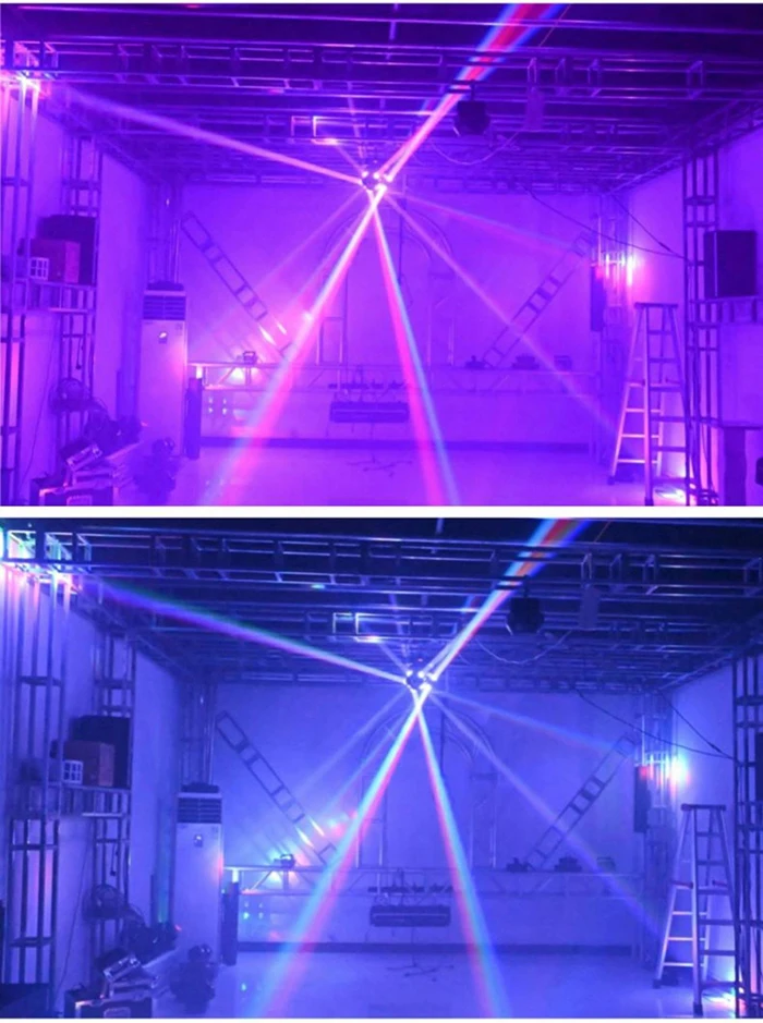 Neuankömmling rotierender Strahl Laser Moving Head Light RGBW 4 in1 LED mit Strobe Effects Bühnen beleuchtung für DJ Disco Club Musik party – Detail 9