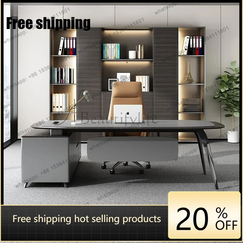 hot   High-end desk minimalist boss table senior executive manager office furniture