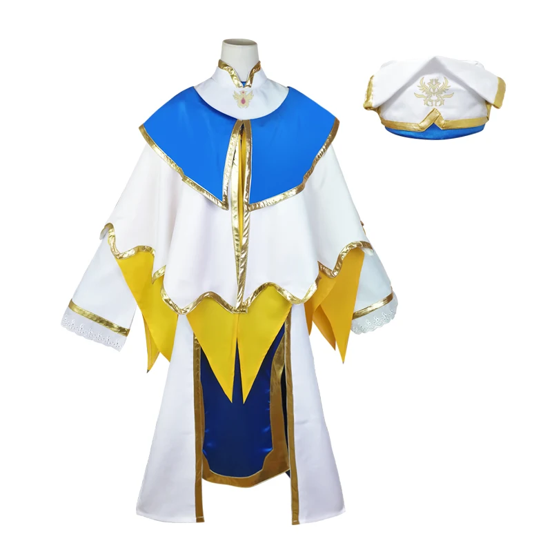 Goblin Slayer Costume Cosplay Priestess Set completo Goblin women Cosplay Priestess Onna Shinkan Costume Dress Halloween parrucca cappello