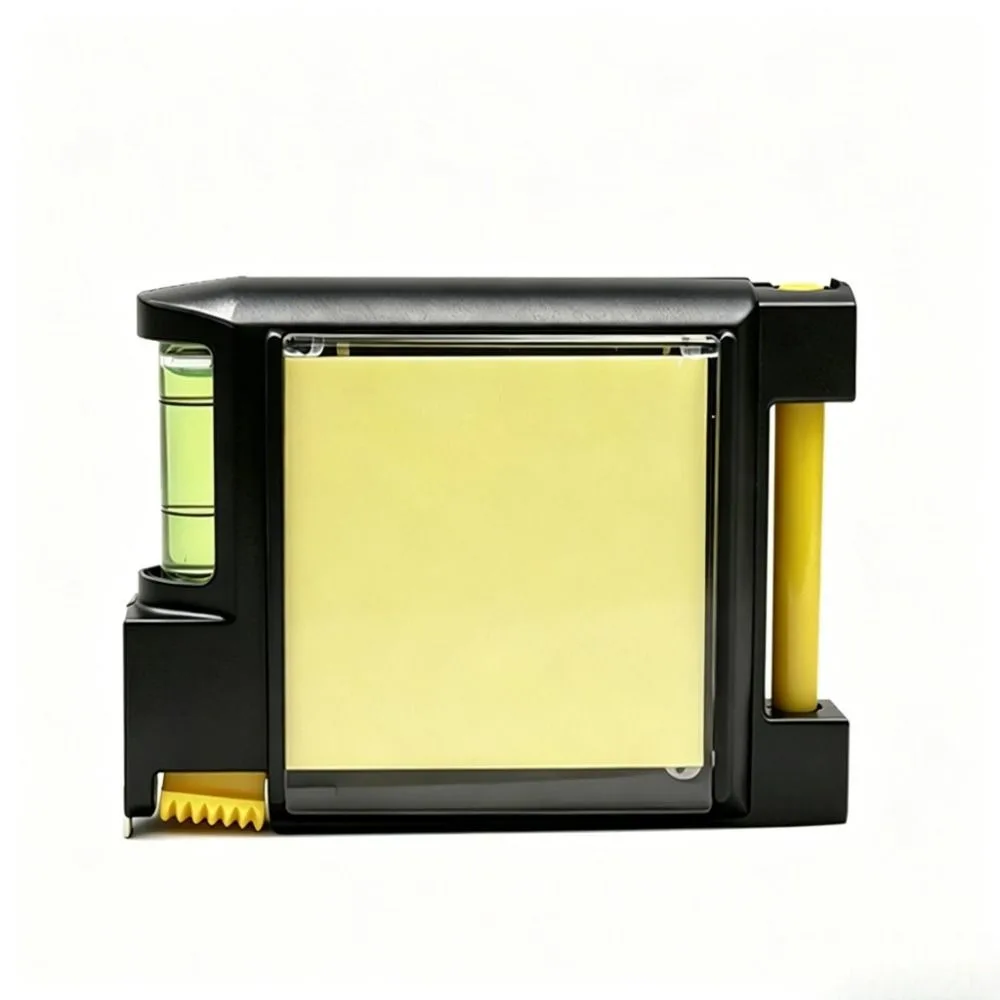 4in1 Tape Measure Level High Precision Retractable Steel Tape Measure Thickened with Sticky Notes and Pen