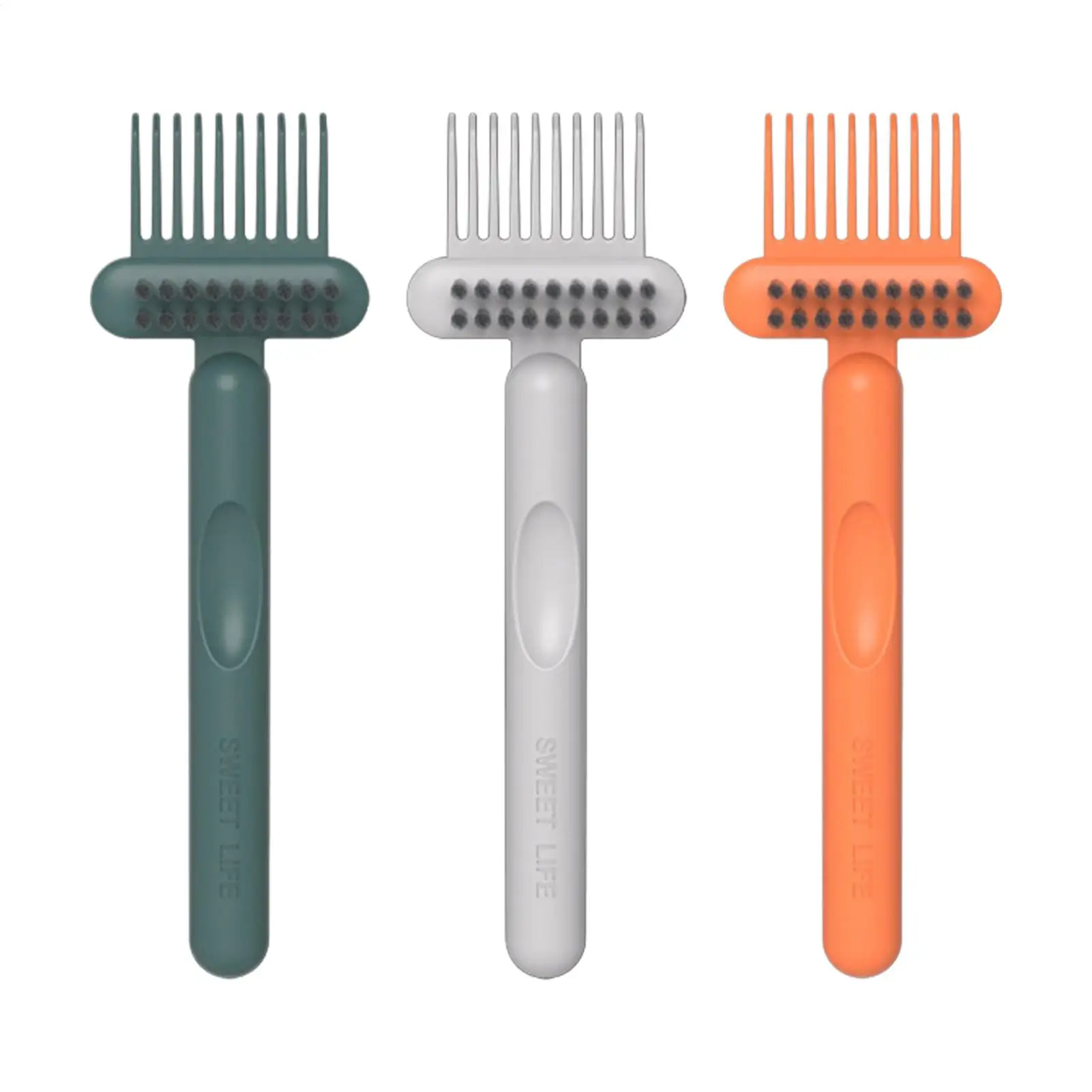 Hair Brush Cleaner Stiff Bristles Portable Non-Slip Handle Dust & Buildup Comb Cleaner Tool for Home Salon Office Apartment