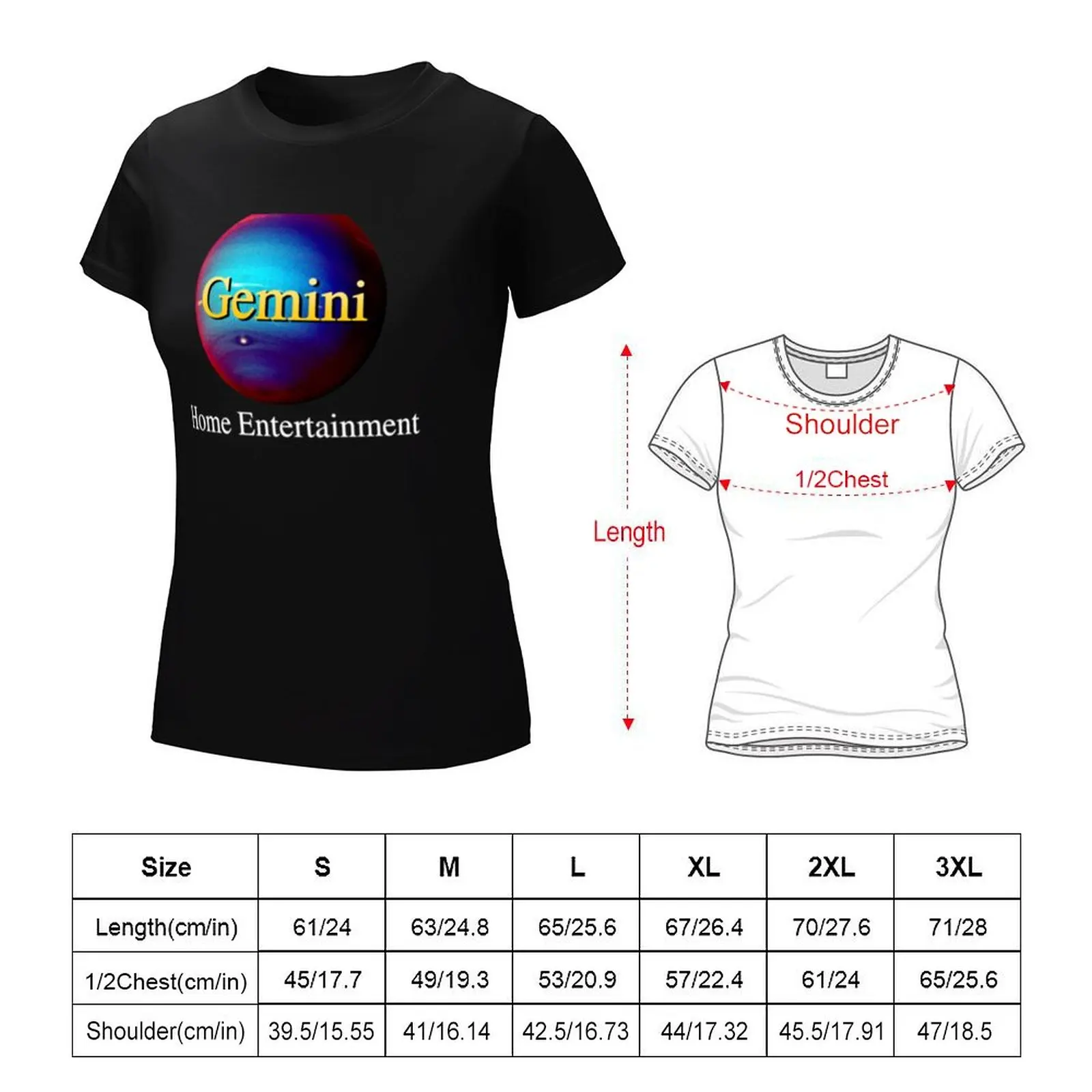 Gemini Home Entertainment T-Shirt anime clothes summer tops plus size tops ariat shirts for Women