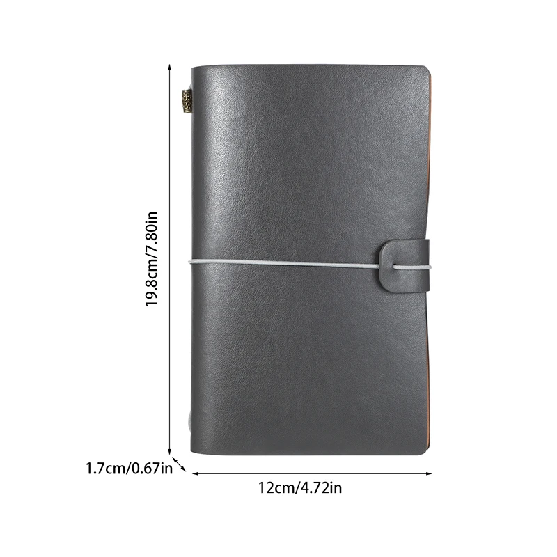 Retro A6 Soft Pu Leather Travel Journal Notebook Loose-leaf Binder Diary Agenda Planner School Stationery