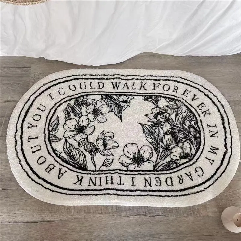 imitation velvet bathroom floor mat toilet toilet toilet door  absorbent foot mat household quick-drying carpet