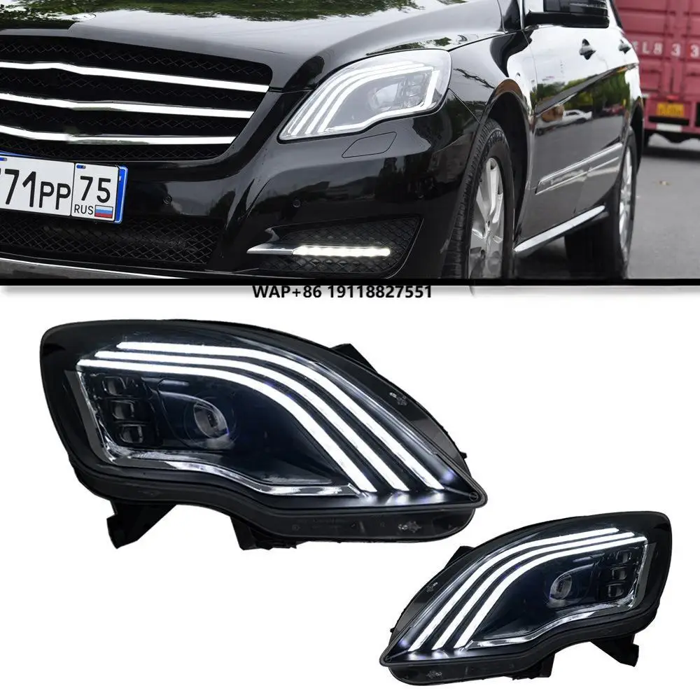 

New ForBenz RClass Headlamps for 2010-2017 W251 Model Complete Assembly Modified to Fit LED Lights 6000K 12V 100W