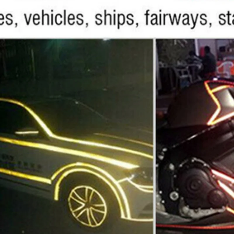 

1 шт. 1м*5см светоотражающая самоклеящаяся лента для автомобиля, грузовика, велосипеда, предупреждающая, защитная, для безопасности