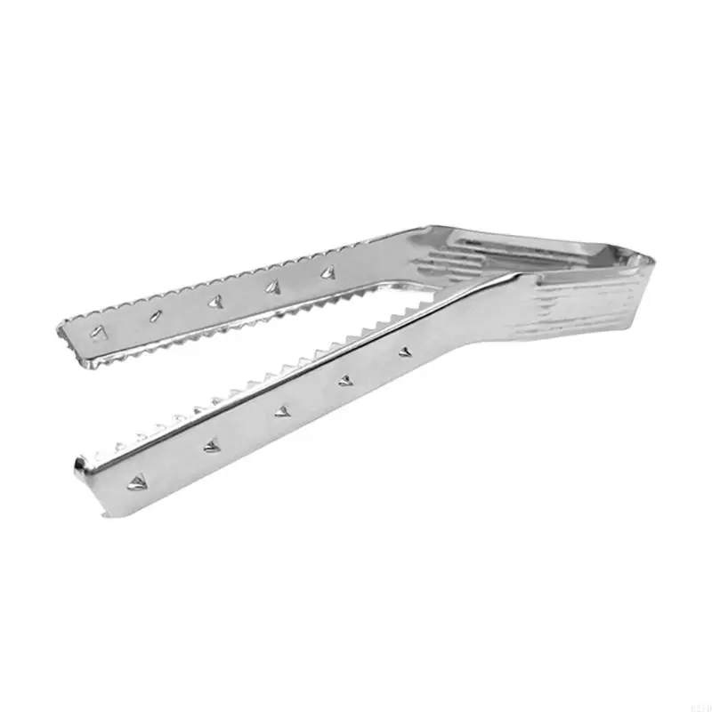 Fish Grippers Clamps Fishing Tongs with Serrated Jaw for Baits Handling and Ice Pickup, Stainless Steel Integrated Tool for