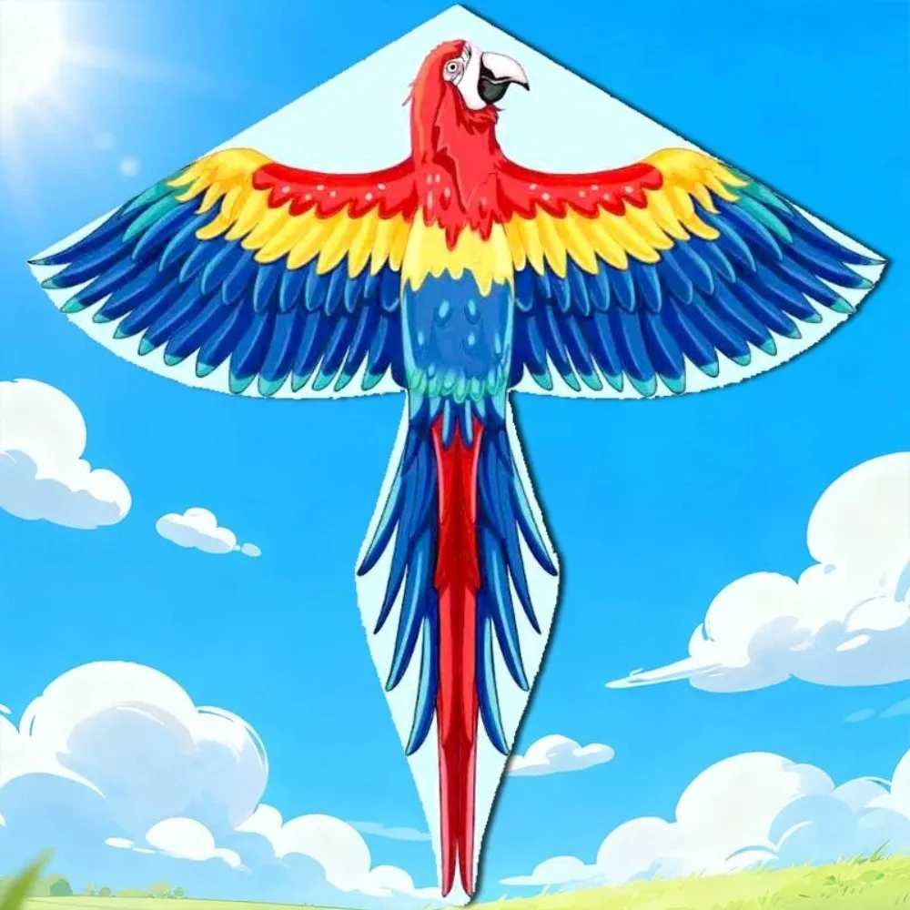 Easy To Fly Large Bird Kite Parrot Good Flying Children's Kite 100M Kite Line Outdoor Flying Toy Animal Wind Kites Family Trips