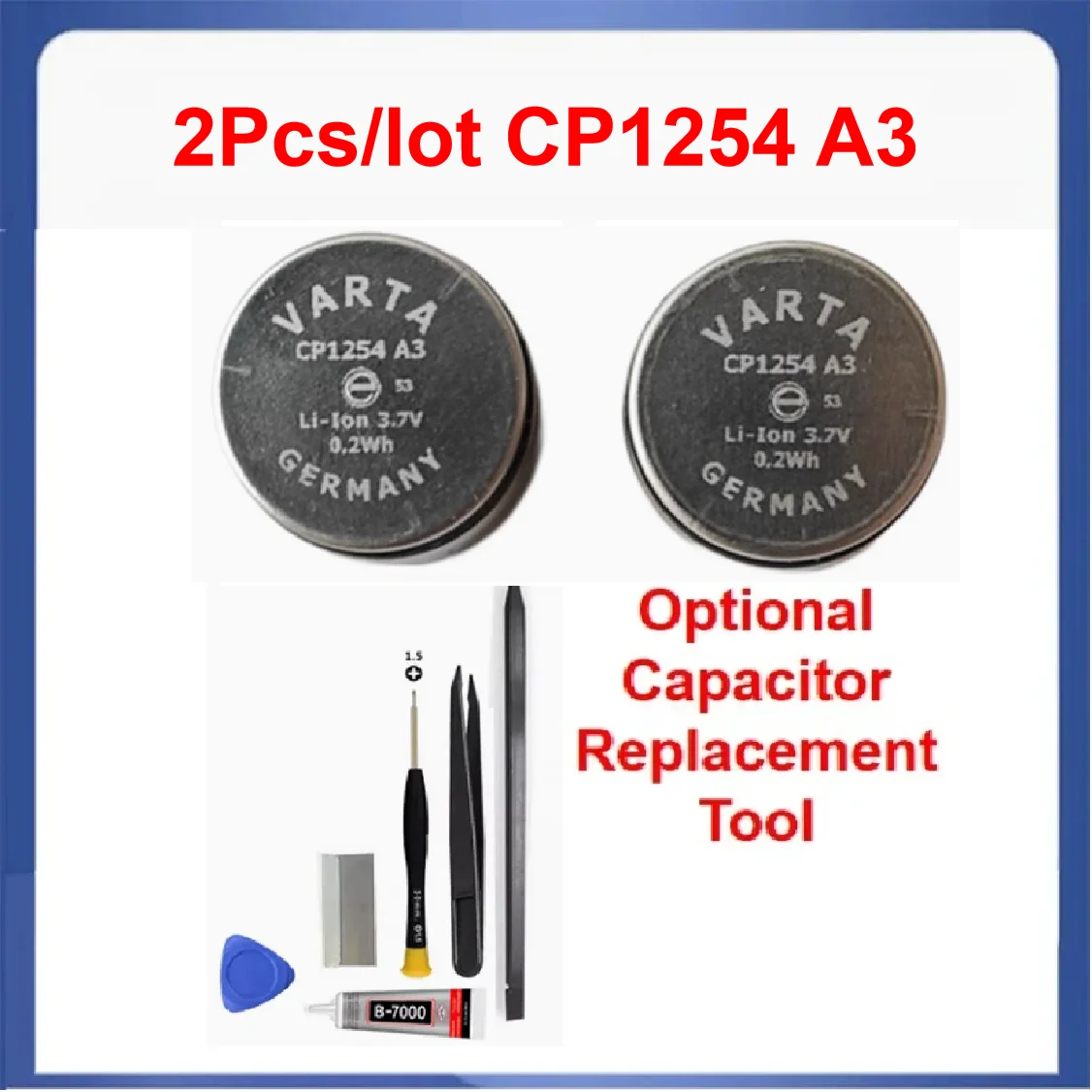 2 Pcs/lot CP1254 A3 100% Original New 60mAh CP1254 3.7V Bluetooth TWS Headphone Battery Capacitor