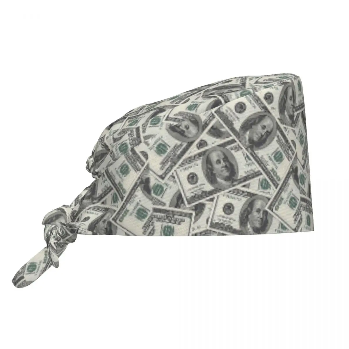 Rich Money Novelty Dollars Scrub Hat Doctor Working Surgical Cap Men Women Adjustable Nursing Caps for Dentist